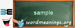 WordMeaning blackboard for sample